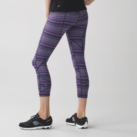 Lululemon Pace Rival Crop Space Dye Twist Violet Sz 8 - Picture 8 of 15